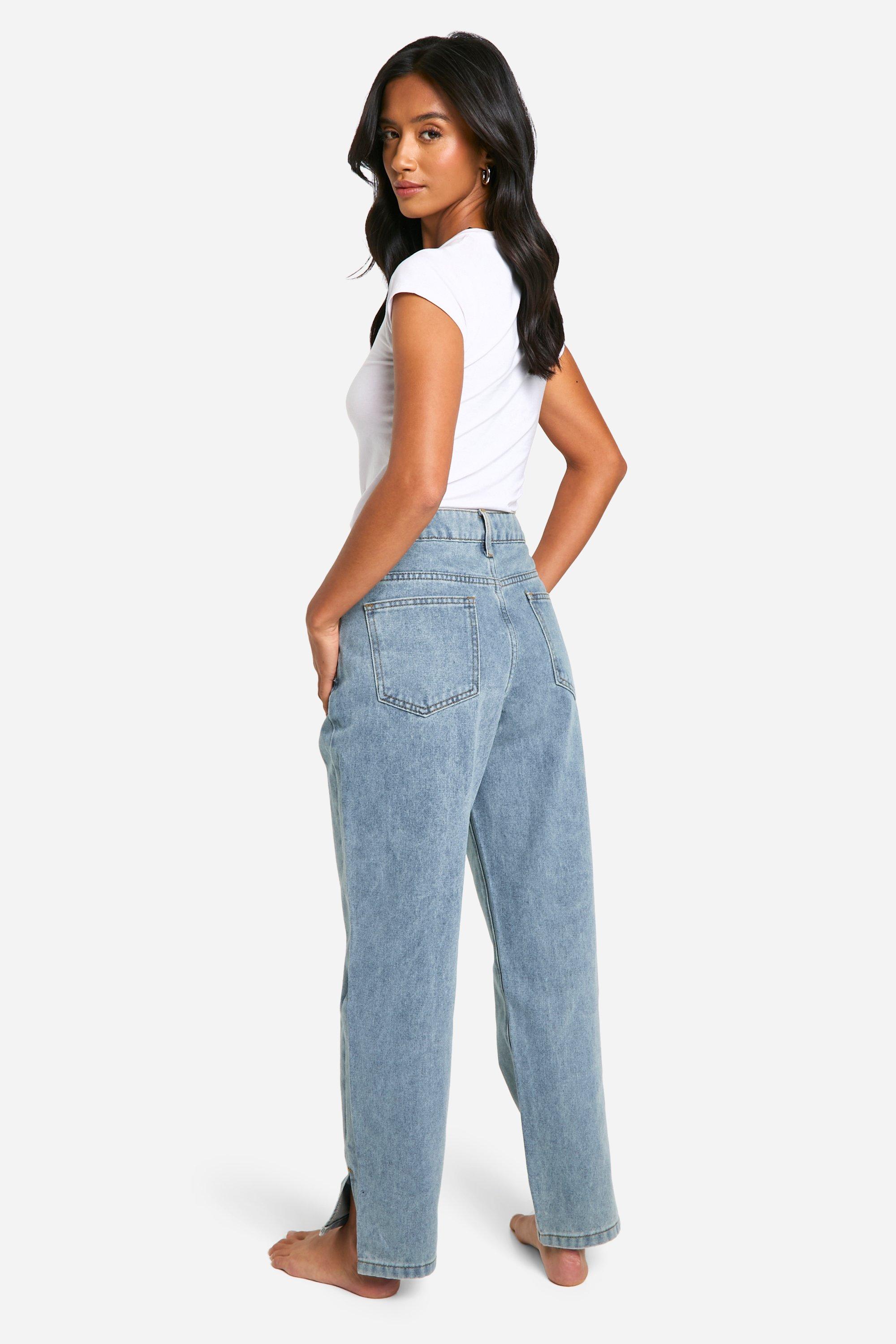 Petite Jean droit basique a fendu